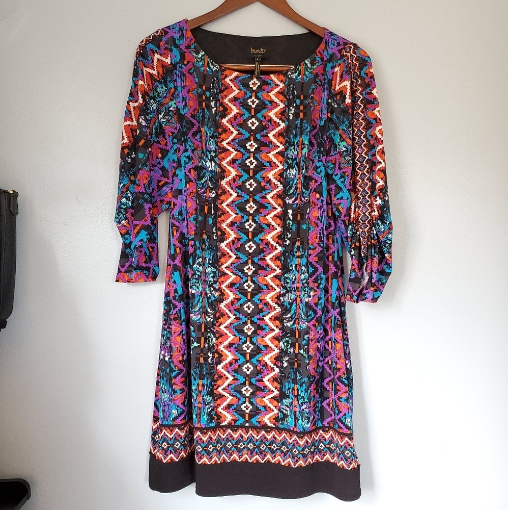 Laundry by shelli Segal tribal print dress